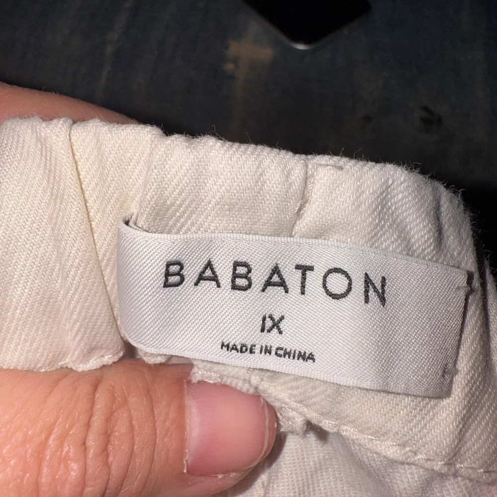 Babaton Aritzia Beige Pull On Linen Blend Pants - 1x
